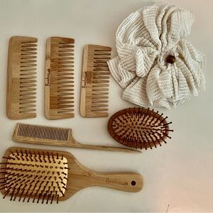 Bamboo combs and brushes. Brand new from Bamboo Switch.
